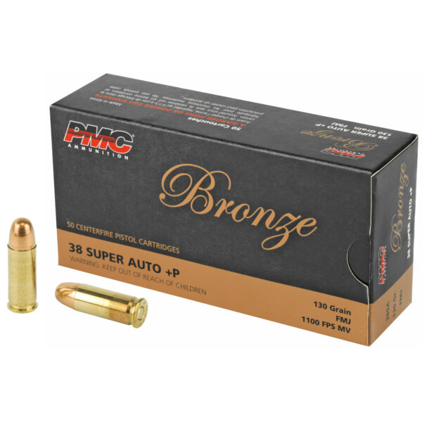 PMC Bronze .38 Super +P 130 Grain FMJ - 50 Round Box