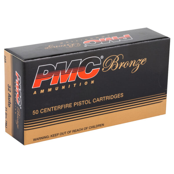 PMC Bronze .32 ACP 71 Grain FMJ - 50 Round Box - Image 2