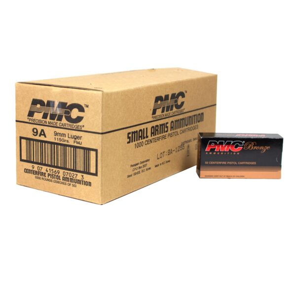 PMC Bronze 9mm Luger 115 Grain FMJ - 1000 Round Case