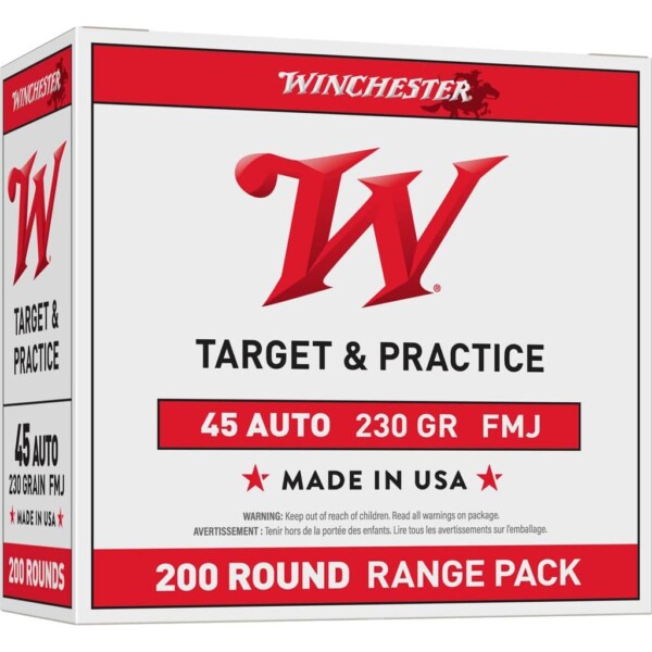Winchester USA .45 ACP 230 Grain FMJ - 200 Round Box