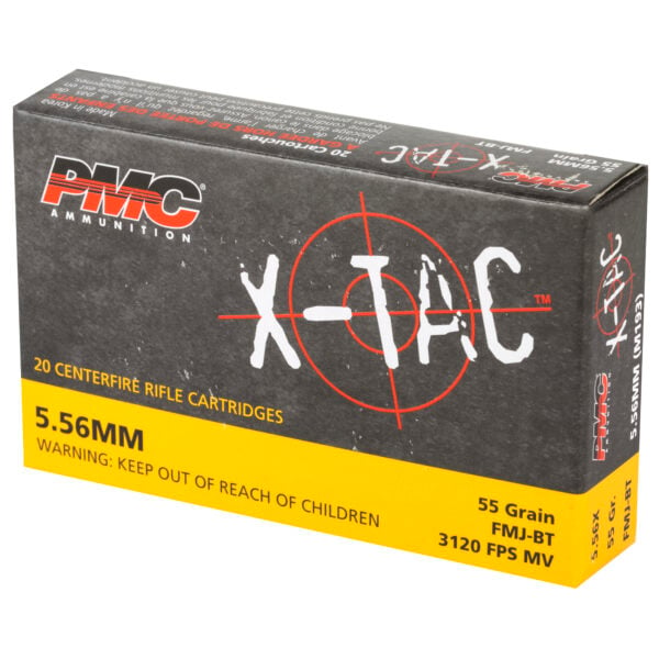 PMC X-Tac Rifle Ammunition 5.56 NATO 55 gr FMJBT 3120 fps 20/ct - Image 3