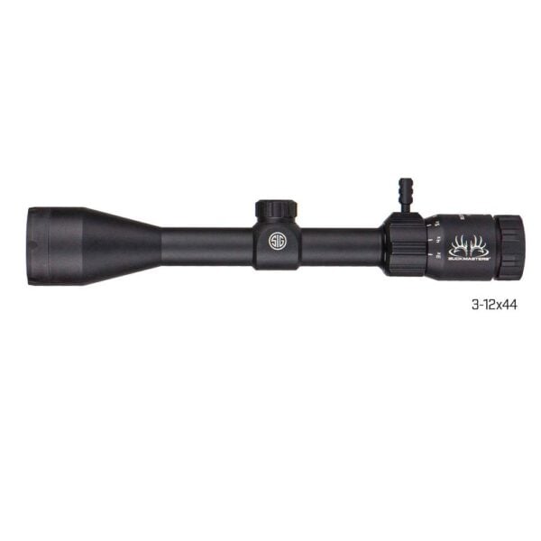 Sig Sauer Buckmasters 3-12x44mm Rifle Scope - BDC Reticle - Black