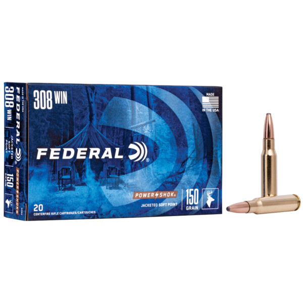 Federal Power-Shok .308 Winchester 150 Grain Soft Point - 20 Round Box