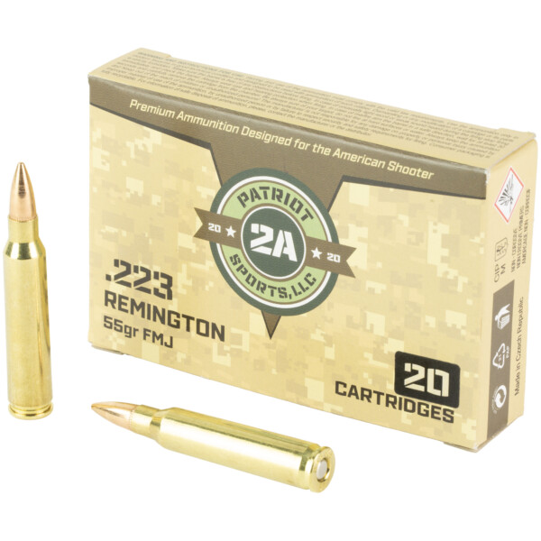 Patriot Sports .223 Remington 55 Grain FMJ - 20 Round Box