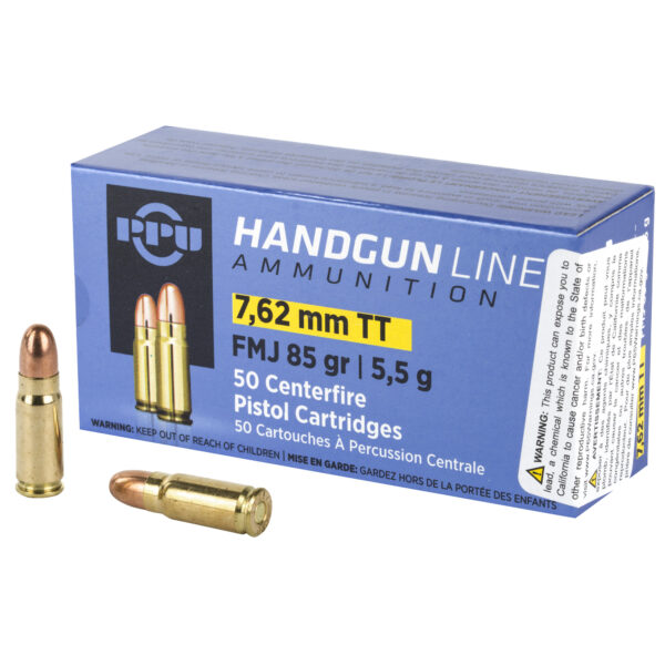 Prvi Partizan (PPU) 7.62x25mm Tokarev 85 Grain FMJ - 50 Round Box - Image 2
