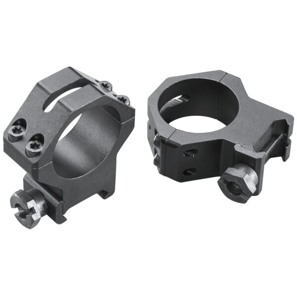 Weaver 4-Hole Skeleton Aluminum Scope Rings - 30mm - High - Matte Black