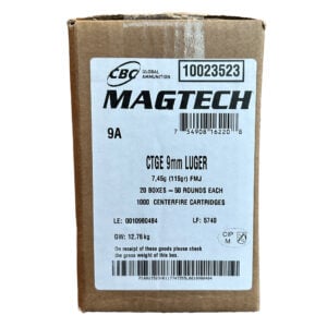 Magtech 9mm Luger 115 Grain FMJ - 1000 Round Case