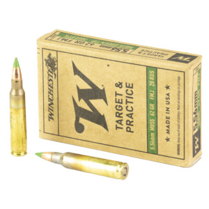 Winchester USA M855 5.56 NATO 62 Grain Green Tip - 20 Round Box - Lake City