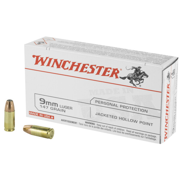 Winchester USA 9mm Luger 147 Grain JHP - 50 Round Box - Image 2
