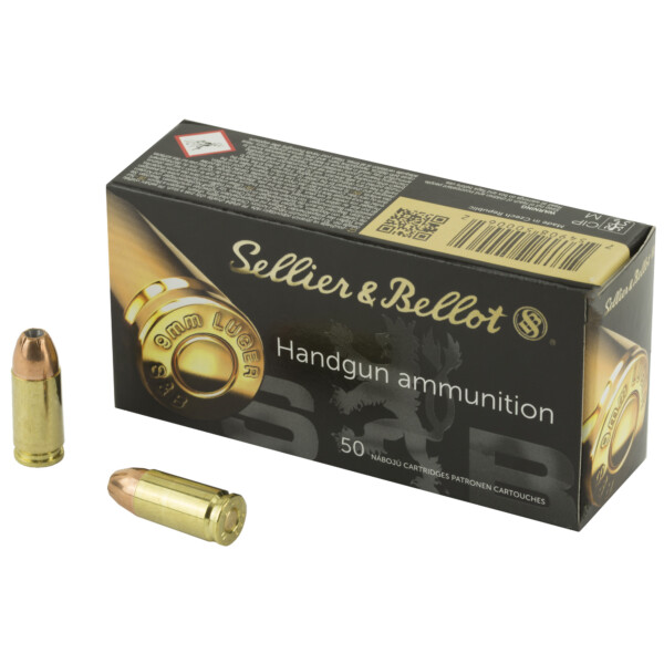 Sellier & Bellot 9mm Luger 115 Grain JHP - 50 Round Box