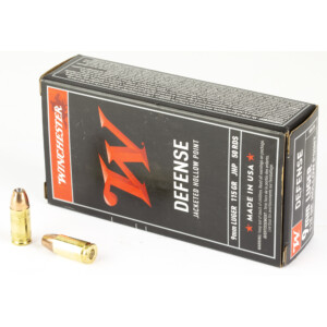 Winchester USA 9mm Luger 115 Grain JHP - 50 Round Box