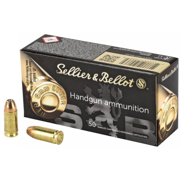 Sellier & Bellot 9mm Luger 124 Grain JHP - 50 Round Box