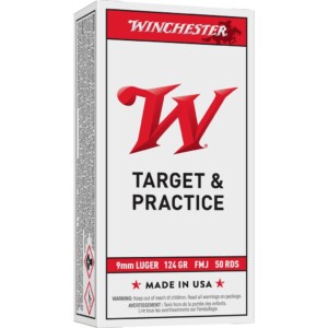 Winchester USA 9mm Luger 124 Grain FMJ - 50 Round Box