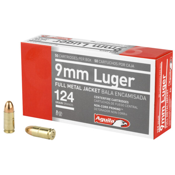 Aguila 9mm Luger 124 Grain FMJ - 50 Round Box