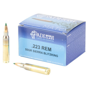 Accuracy Dynamics International (ADI) World Class Match.223 Remington 55 Grain Sierra BlitzKing HPBT - 20 Round Box