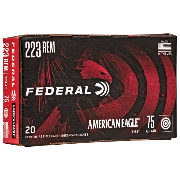 Federal American Eagle.223 Remington 75 Grain TMJ - 20 Round Box
