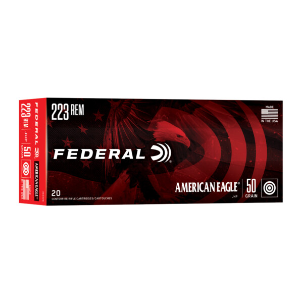 Federal American Eagle.223 Remington 55 Grain JHP - 20 Round Box