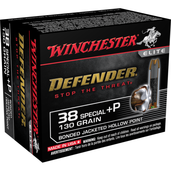 Winchester Defender .38 Special +P 130 Grain JHP - 20 Round Box