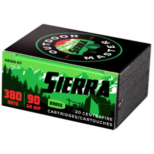 Sierra Outdoor Master .380 Auto 90 Grain JHP - 20 Round Box