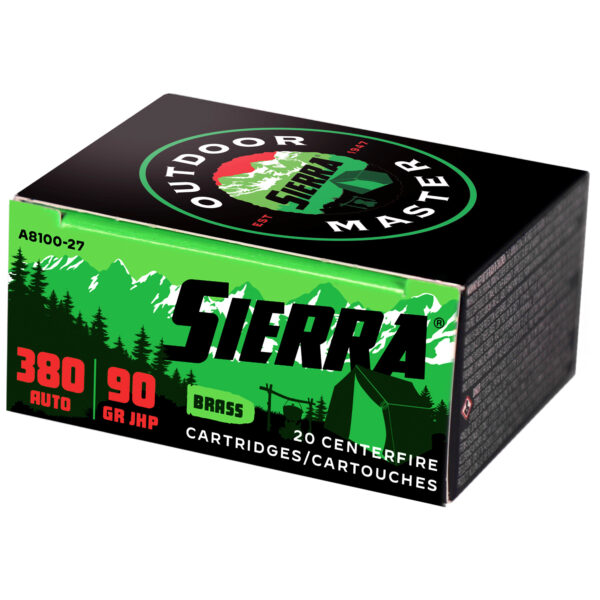 Sierra Outdoor Master .380 Auto 90 Grain JHP - 20 Round Box