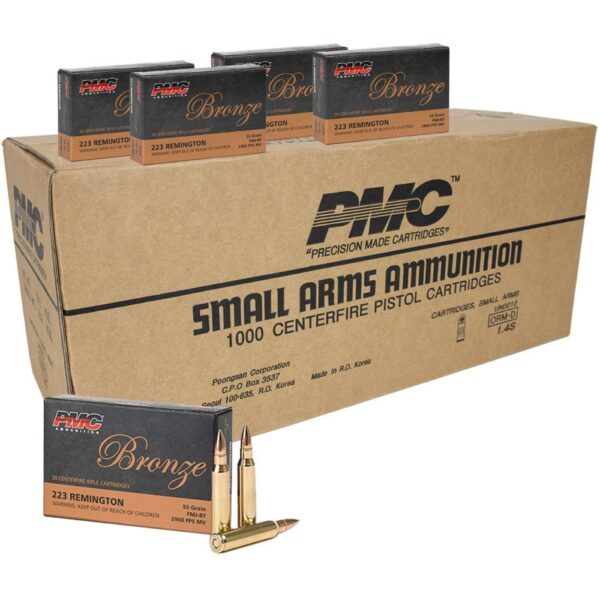 PMC Bronze .223 Remington 55 Grain FMJ - 1000 Round Case