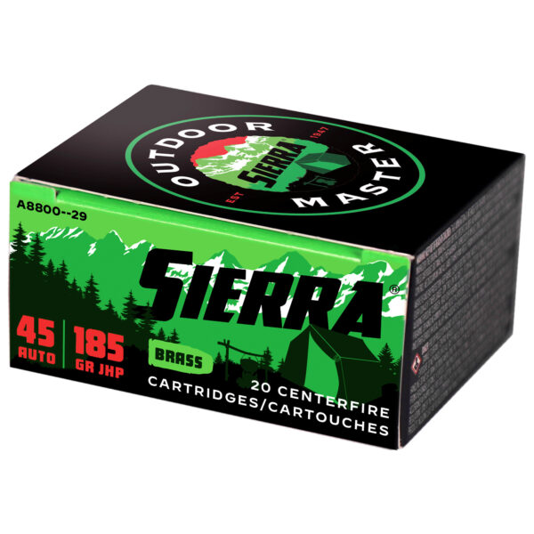 Sierra Outdoor Master .45 ACP 185 Grain JHP - 20 Round Box