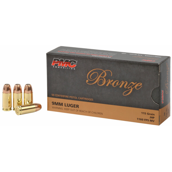 PMC Bronze 9mm Luger 115 Grain JHP - 50 Round Box