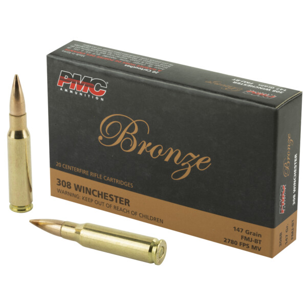 PMC Bronze .308 Winchester 147 Grain FMJ-BT - 20 Round Box