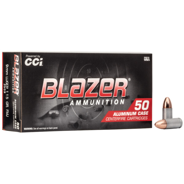 CCI Blazer 9mm Luger 115 Grain FMJ - 50 Round Box