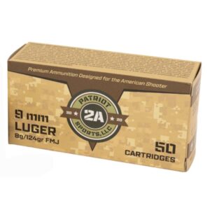 Patriot Sports 9mm Luger 124 Grain FMJ - 50 Round Box