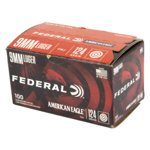 Federal American Eagle 9mm Luger 124 Grain FMJ - 100 Round Box