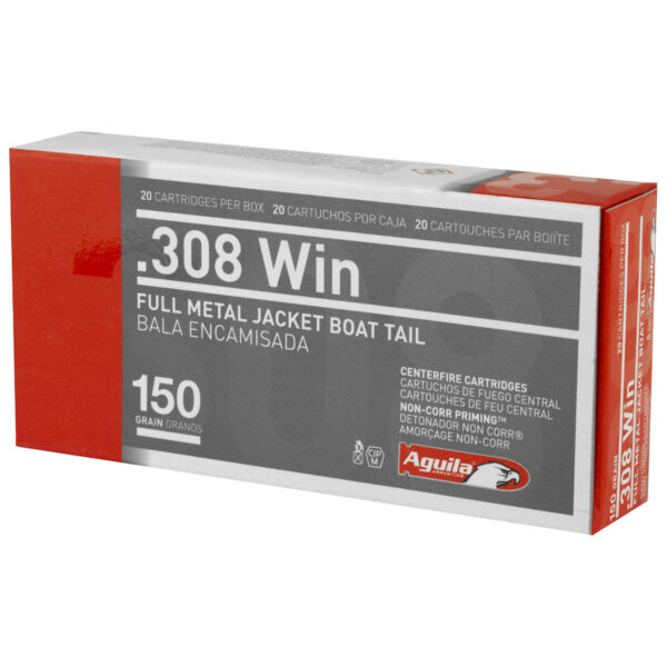 Aguila .308 Winchester 150 Grain FMJ-BT - 20 Round Box - Image 3
