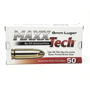 TulAmmo MAXXTech 9mm Luger 124gr FMJ 50/ct