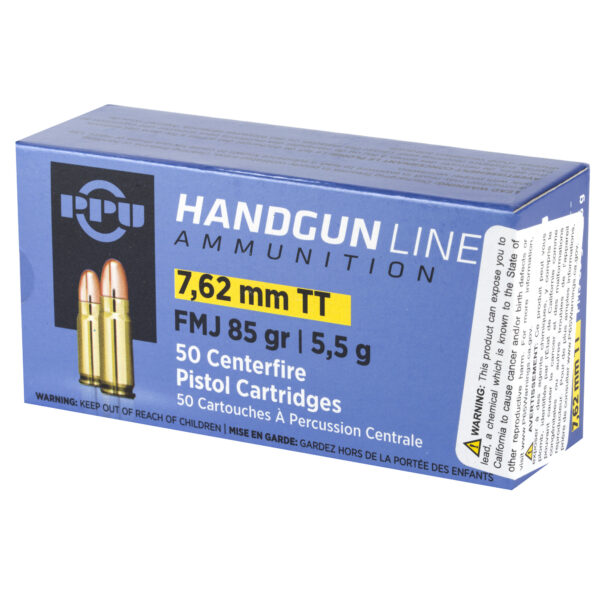 Prvi Partizan (PPU) 7.62x25mm Tokarev 85 Grain FMJ - 50 Round Box