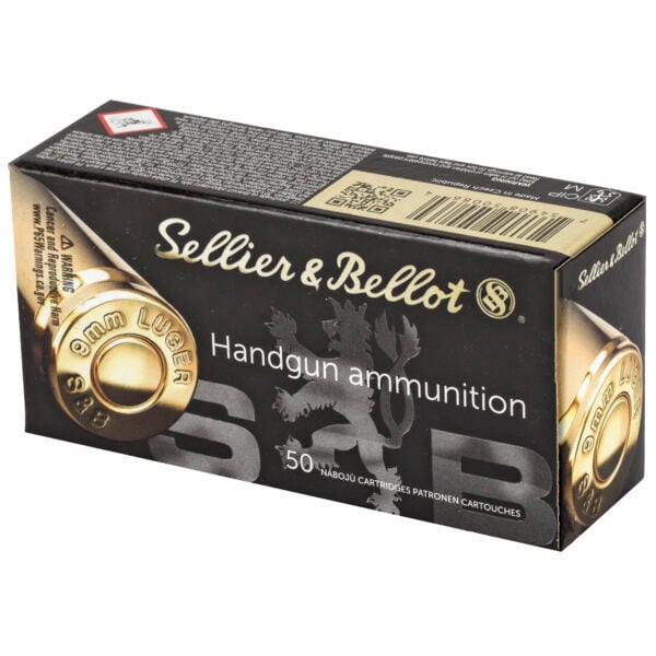 Sellier & Bellot 9mm Luger 124 Grain JHP - 50 Round Box - Image 3