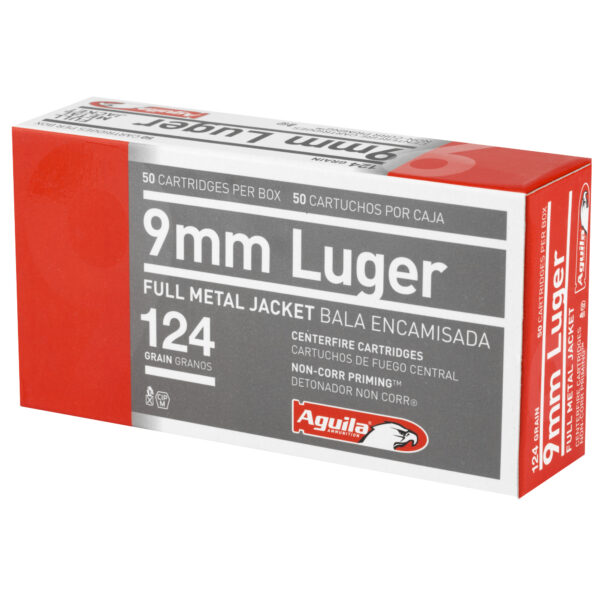 Aguila 9mm Luger 124 Grain FMJ - 50 Round Box - Image 4