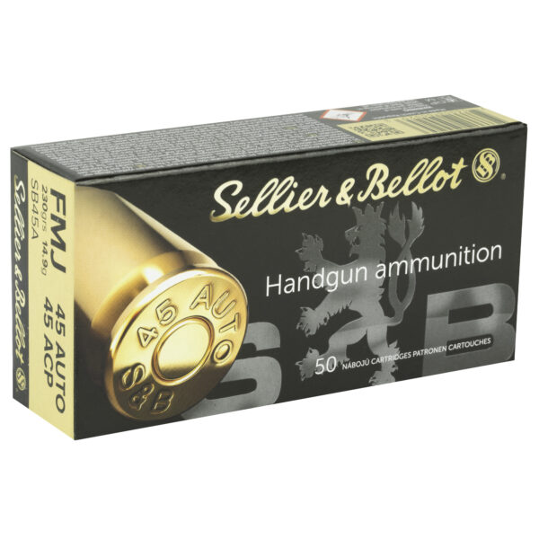 Sellier & Bellot .45 Auto 230 gr FMJ - Reliable Performance in Every Box - Image 2