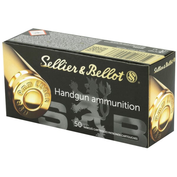 Sellier & Bellot 9mm Luger 115 Grain FMJ - 50 Round Box - Image 3