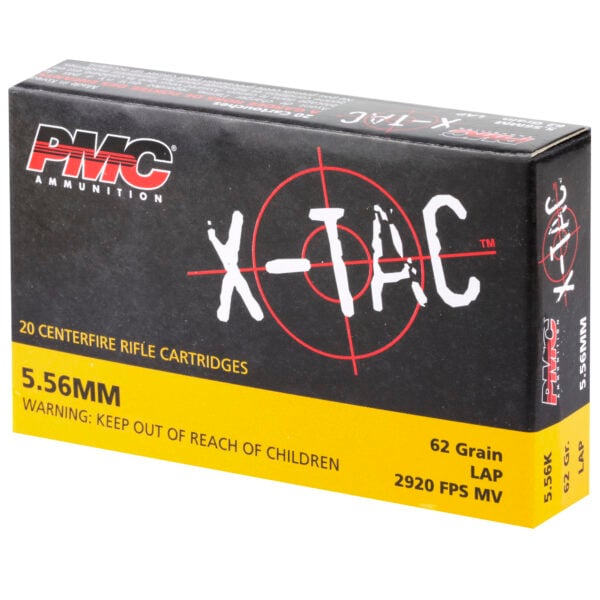 PMC X-TAC 5.56 NATO 62 Grain Penetrator - Green Tip - 20 Round Box - Image 3