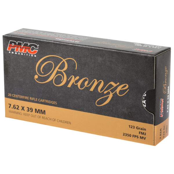 PMC Bronze 7.62x39mm 123 Grain FMJ - 20 Round Box - Image 3