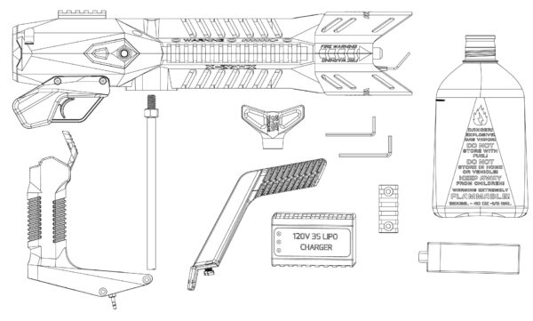 XM42-X Flamethrower - STEALTH GRAY - Image 4