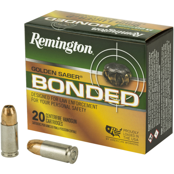 Remington Golden Saber 9MM 124 Grain Bounded HP 20 Round Box - Image 4
