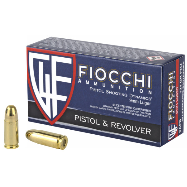 Fiochi Ammunition 9mm 124 Grain Full Metal Jacket, 50 Round Box - Image 3