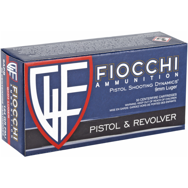 Fiochi Ammunition 9mm 124 Grain Full Metal Jacket, 50 Round Box - Image 4