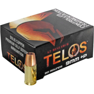 G2 Research Telos 9MM +P 92 Grain Lead Free 20 Round Box – California Certified Nonlead Ammunition