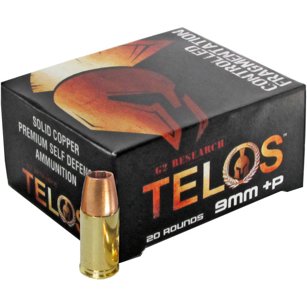 G2 Research Telos 9MM +P 92 Grain Lead Free 20 Round Box – California Certified Nonlead Ammunition