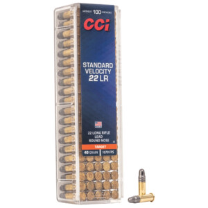 CCI 22LR – 40 Grain Lead Round Nose – Standard Velocity – 100 Round Box