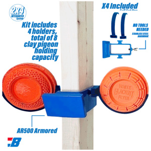 Clay Pigeon Holder for 2x4 Steel Target Stand by Bash Target