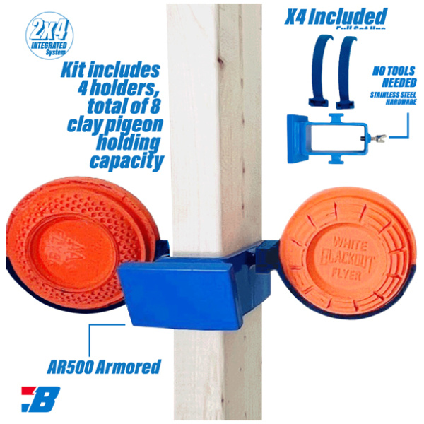 Clay Pigeon Holder for 2x4 Steel Target Stand by Bash Target