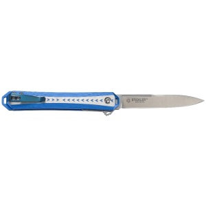 CRKT Stickler Assisted Foldin Knife 3-2/5" Spear Point Blade Blue